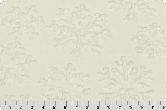 Minky - Luxe Cuddle Snowflakes NATURAL From Shannon Fabrics