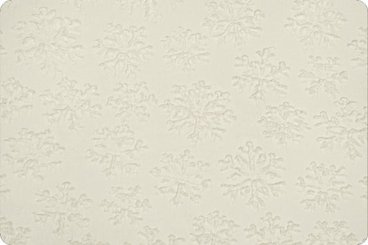Minky - Luxe Cuddle Snowflakes NATURAL From Shannon Fabrics