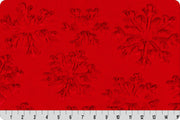 Minky - Luxe Cuddle Snowflakes SCARLET From Shannon Fabrics
