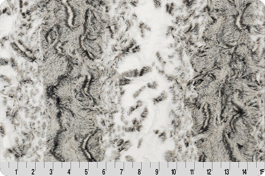 MINKY - Luxe Cuddle Snowy Owl CHARCOAL From Shannon Fabrics