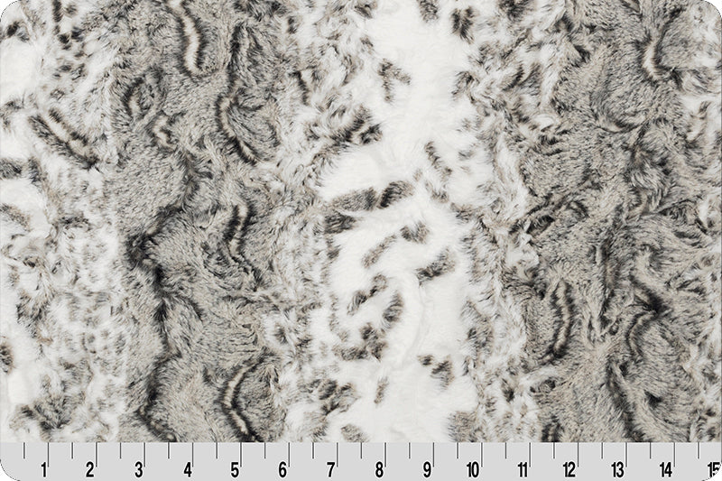 MINKY - Luxe Cuddle Snowy Owl CHARCOAL From Shannon Fabrics