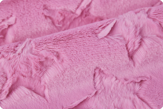 Minky - Luxe Cuddle Stars HOT PINK From Shannon Fabrics