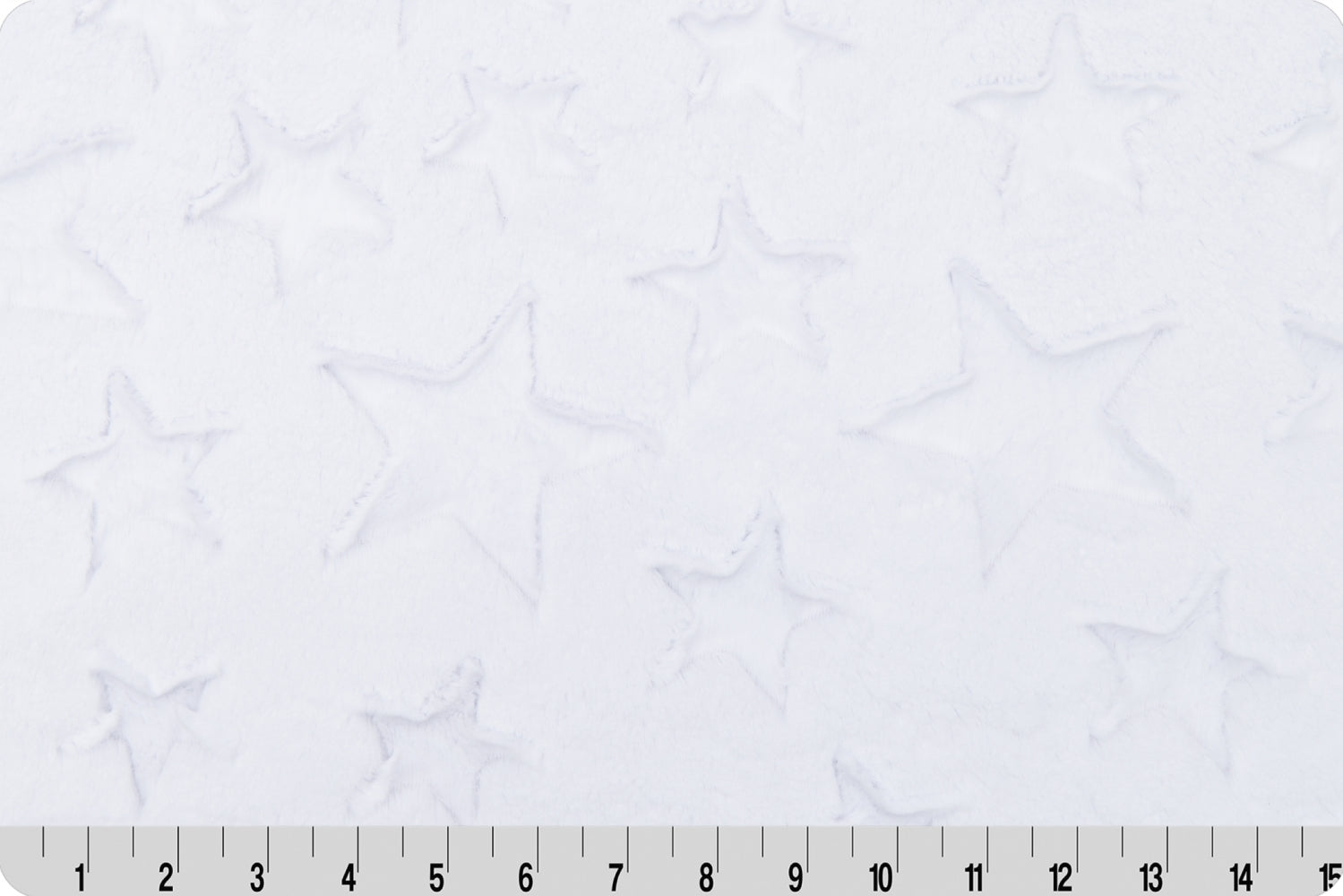 Minky -DISCONTINUED- Luxe Cuddle Stars SNOW From Shannon Fabrics