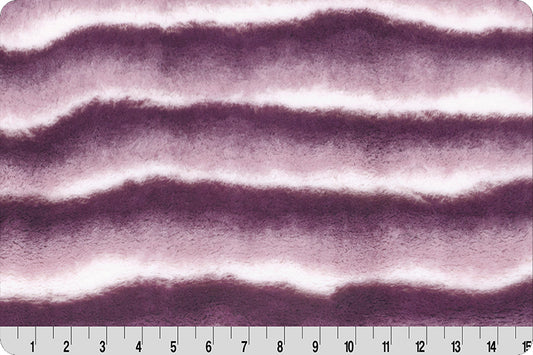Minky - Luxe Cuddle Seal Wild Chinchilla BERRY/WHITE From Shannon Fabrics