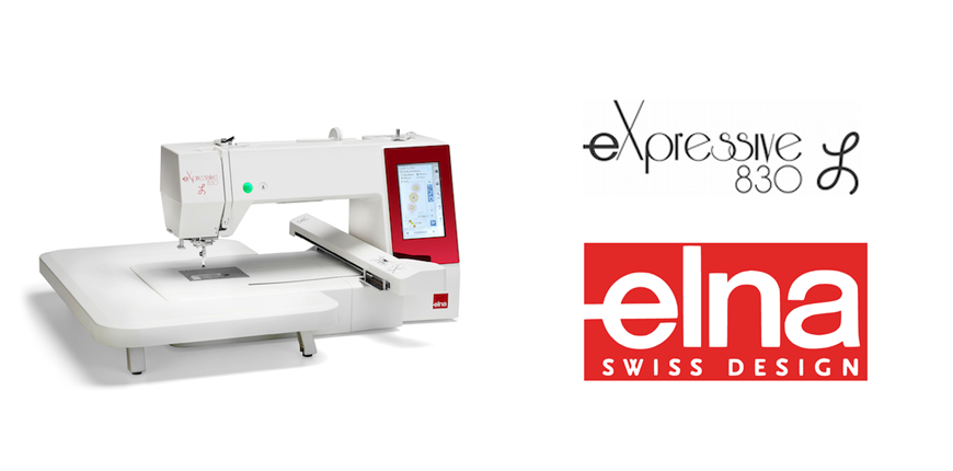 Elna Expressive 830L Embroidery Only Machine includes 4 Hoops with the Largest Hoop is 7.9"x14.2"