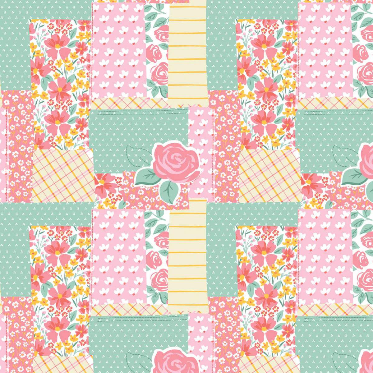Minky -Prairie Patchwork from EZ Fabrics - 60" Wide