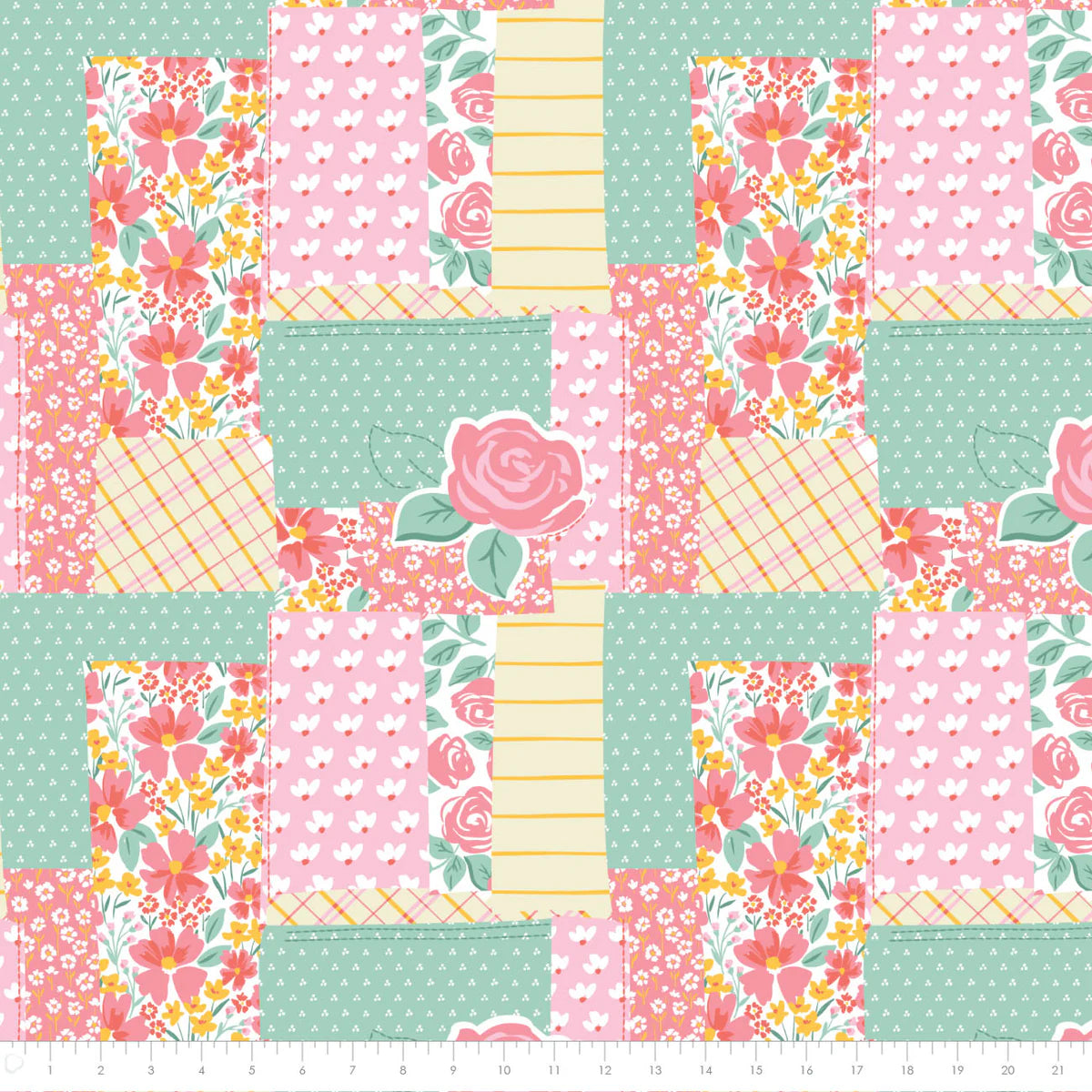 Minky -Prairie Patchwork from EZ Fabrics - 60" Wide