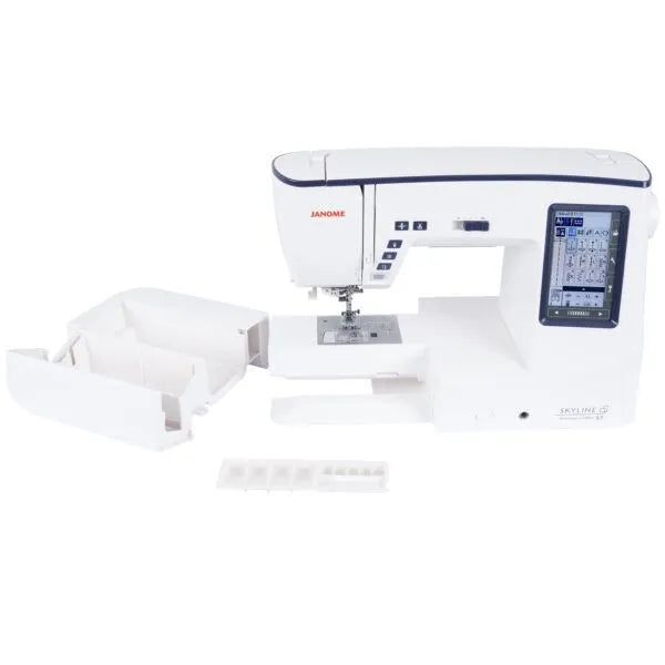 Janome Skyline 7 Anniversary Edition Sewing Machine with AcuFeed Flex System and Extension Table