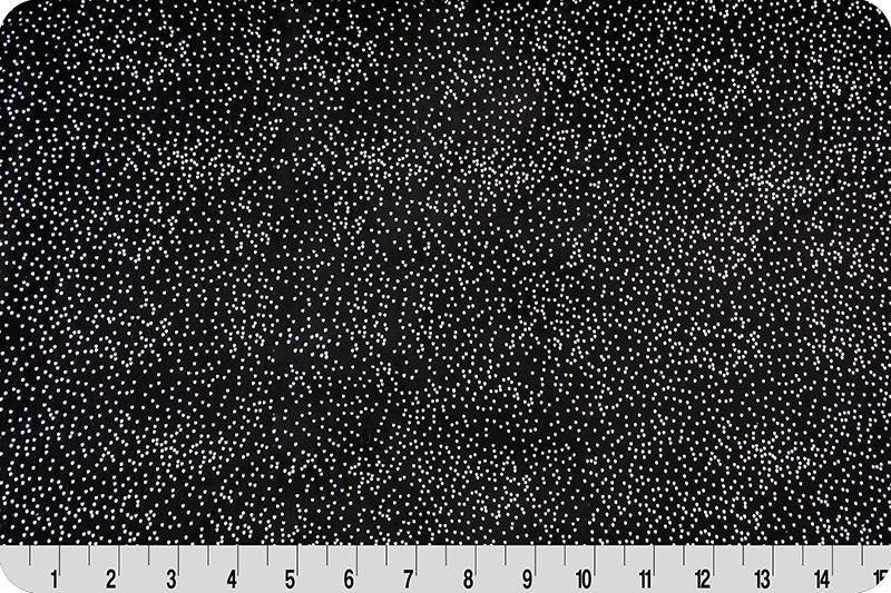 Minky - Sparkle Cuddle Glitter Black/Silver from Shannon Fabrics