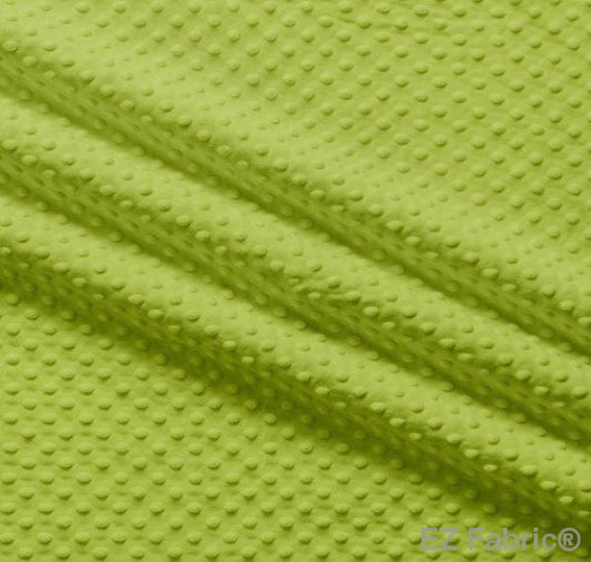 MINKY- Dimple Dots APPLE GREEN from EZ Fabric