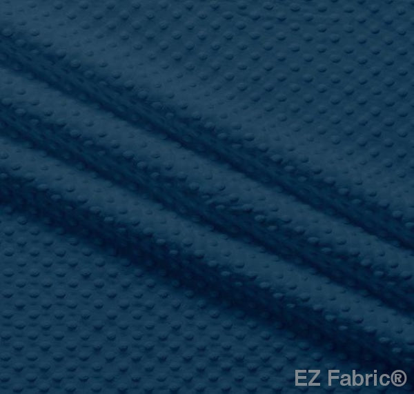 MINKY- Dimple Dots COLLEGE BLUE from EZ Fabric