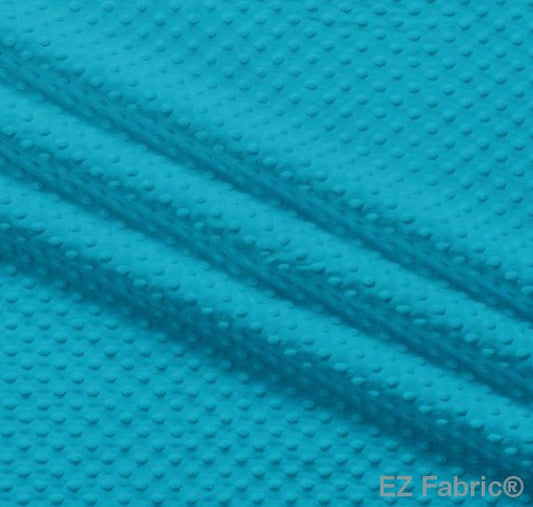 MINKY- Dimple Dots DARK TURQUOISE from EZ Fabric