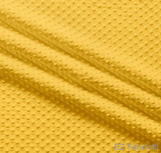 MINKY- Dimple Dots MANGO YELLOW from EZ Fabric