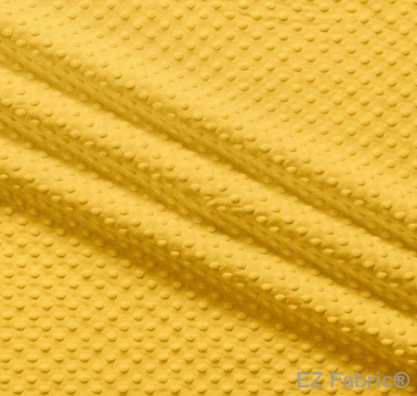 MINKY- Dimple Dots MANGO YELLOW from EZ Fabric