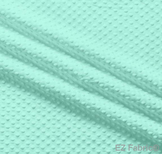 MINKY- Dimple Dots MINT from EZ Fabric