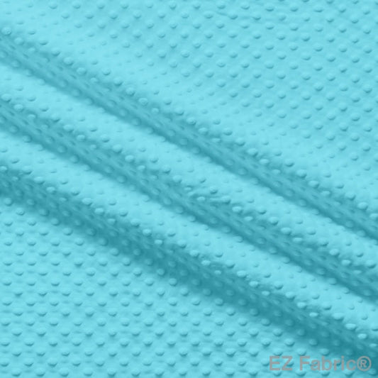 MINKY- Dimple Dots TURQUOISE from EZ Fabric