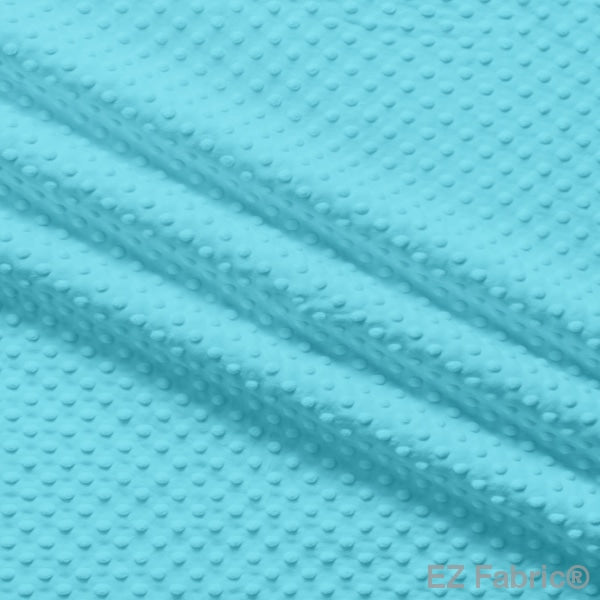 MINKY- Dimple Dots TURQUOISE from EZ Fabric