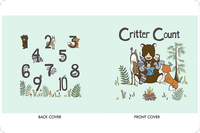 Minky - SMD Critter Count Digital Cuddle Panel HONEYDEW From Shannon Fabrics - 60" Wide
