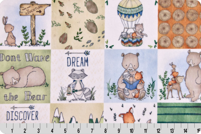 Minky - Sweet Melody Design WILDWOOD Digital Cuddle Multi From Shannon Fabrics - 60" Wide