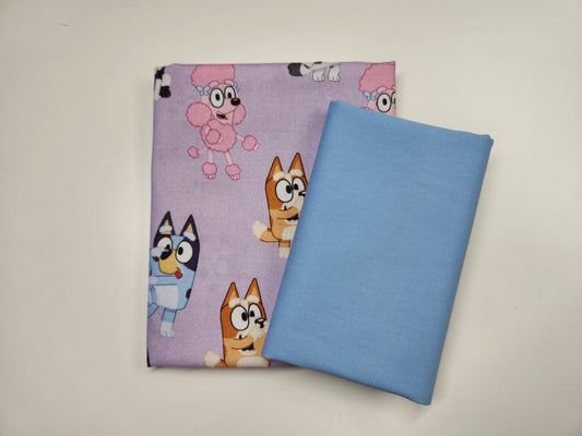 Bluey on Lavender Pillowcase Kit