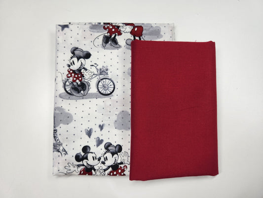 Vintage Mickey and Minnie Mouse Pillow Case Kit