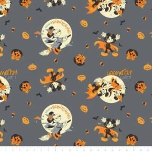 Digital Minky - Disney's Minnie Bewitching in Gray from EZ Fabrics