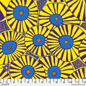 Brollies in Yellow & Blue from the Kaffe Fassett Collective by Free Spirit Fabrics