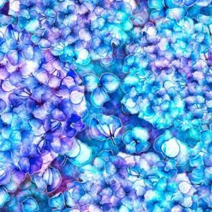 Blossom in Hydrangeas Blue from QT Fabrics