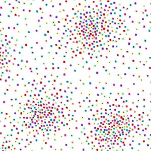 Basic Confetti in White by Laurel Burch for Clothworks