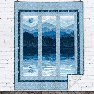 Arctic Comforter Quilt Kit includes Tree on LIGHT BLUE Backing and Pattern