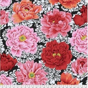 Brocade Peony Flower in Crimson from Kaffe Fassett