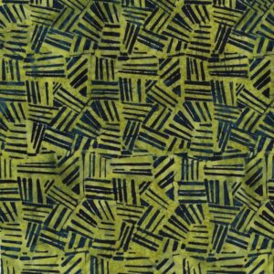 Abstract Shapes in Navy & Green BATIK from Island Batiks by the Yard
