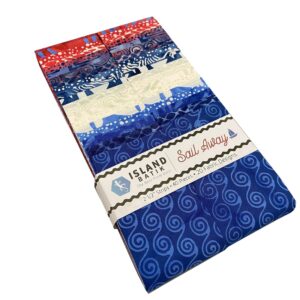 Island Batiks Precut - Sail Away 2.5 inch Jelly Roll - 40 pieces