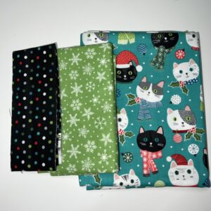 Christmas Cats Pillow Case Kit - Instructions Included