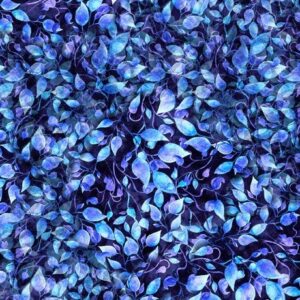 Blossom in Leaves & Vines Blue from QT Fabrics