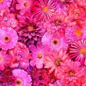 Blossom in Mixed Florals Pink from QT Fabrics