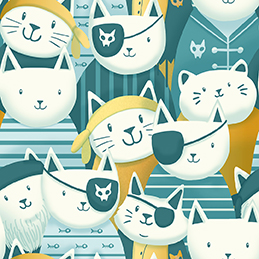 Pirate Friends in Blue from the Sky Adventures Collection