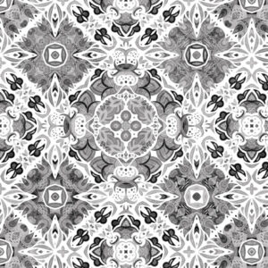 Diamond Medallion in Gray from the Quilt Room Kitties Collection