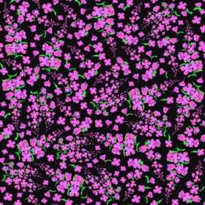 Fireweed Tossed - Alaska Wildflowers in Pink by Teresa Ascone - Flat Minky