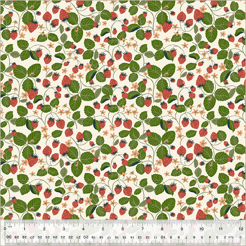 Under The Canopy Ivory Strawberry Fields