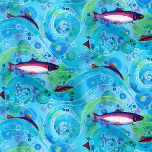 Digital Minky - Salmon Herd from EZ Fabrics